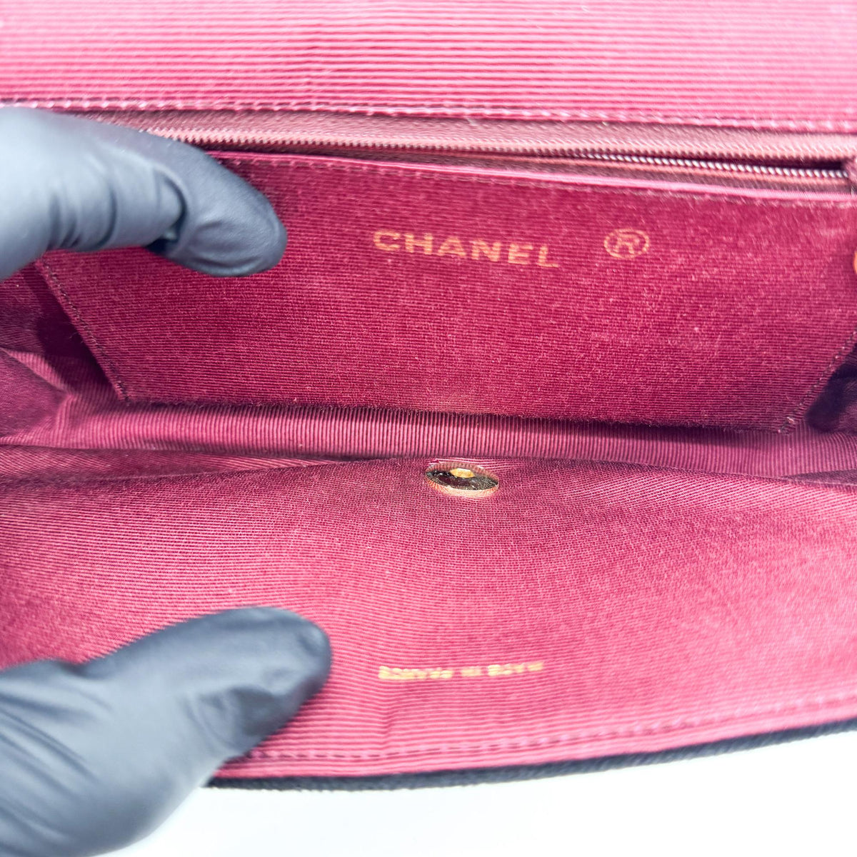 Chanel Cc Half Moon Clutch Quilted Velvet Black Velvet Clutche & Pouche Bag (Pre-Owned)