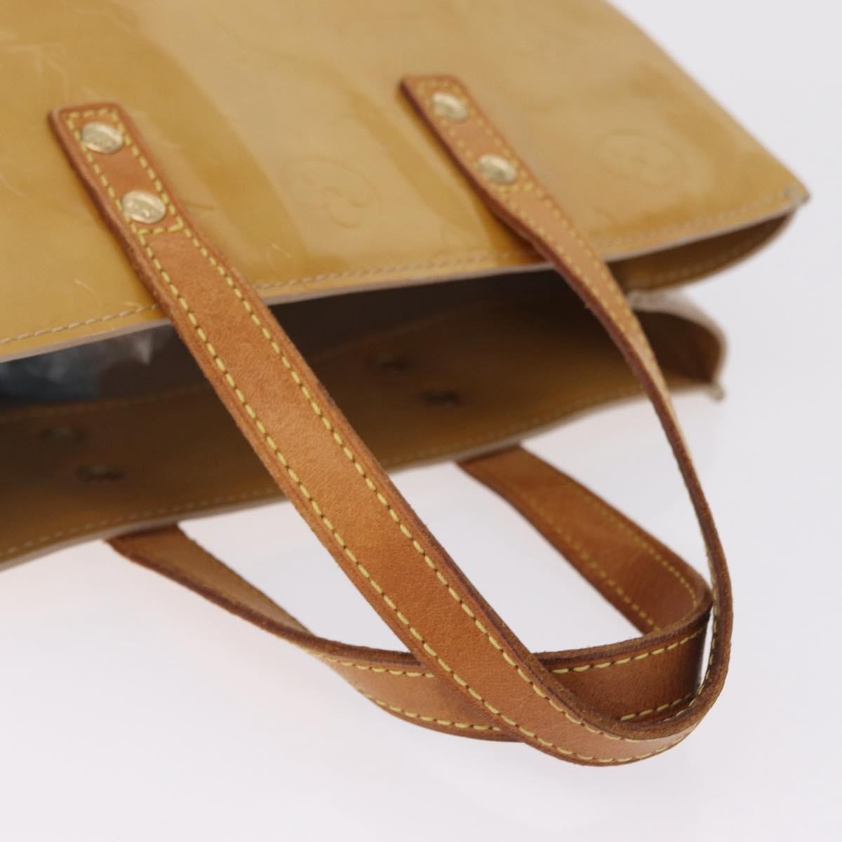 Louis Vuitton Reade Monogram Vernis Beige Patent_Leather Handbag (Pre-Owned)