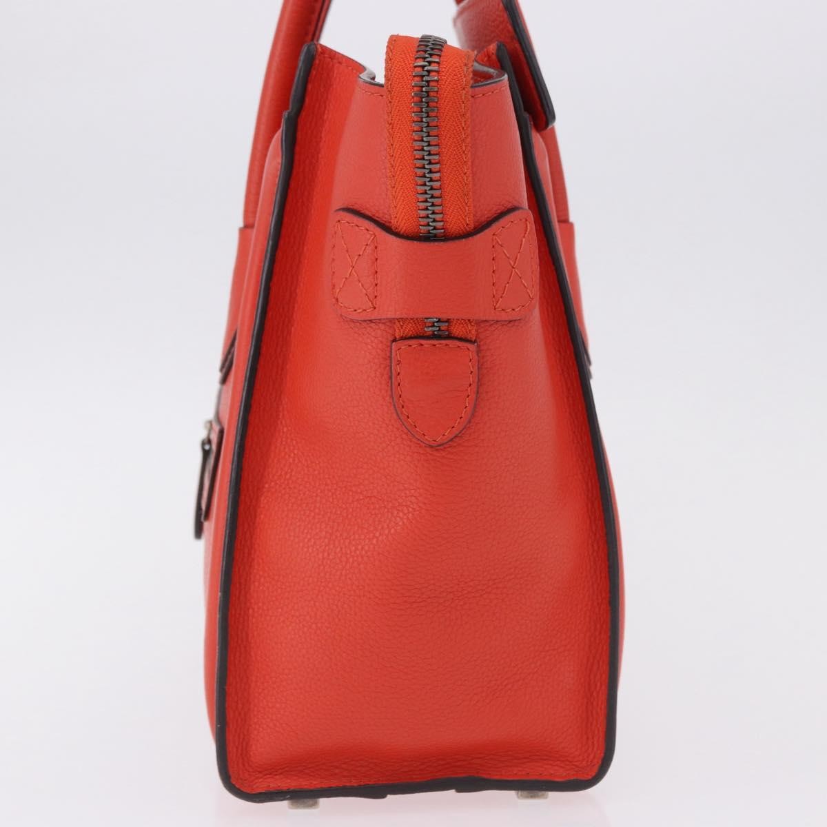 Celine Luggage Smooth Leather Red Leather Handbag (Pre-Owned)
