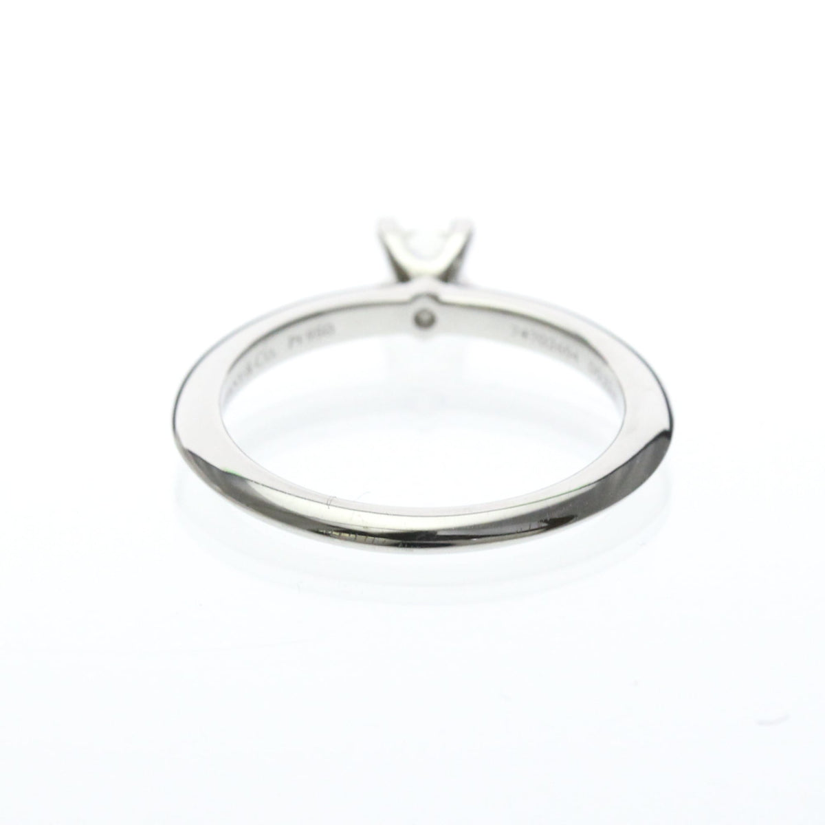 Cartier Solitaire 1895 Platinum With Rbc Diamond Silver Platinum Ring Jewelry (Pre-Owned)