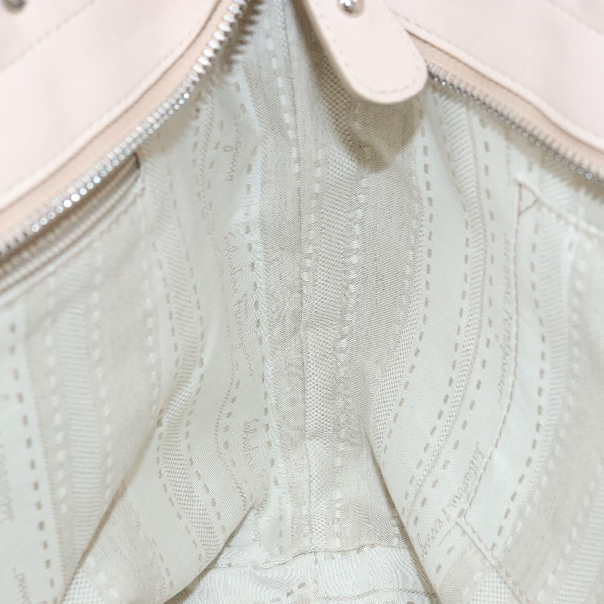 Salvatore Ferragamo Gancini Leather Pink Leather Handbag (Pre-Owned)