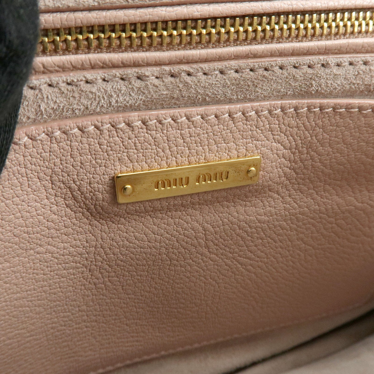 Miu Miu Madras Convertible Compartment Top Handle Leather Pink Leather Handbag (Pre-Owned)