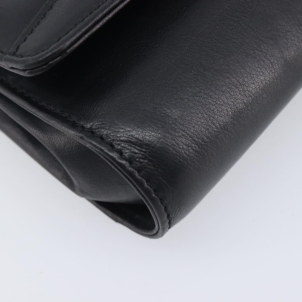 Celine Shoulder Leather Black Leather Shoulder Bag Bag (Pre-Owned)
