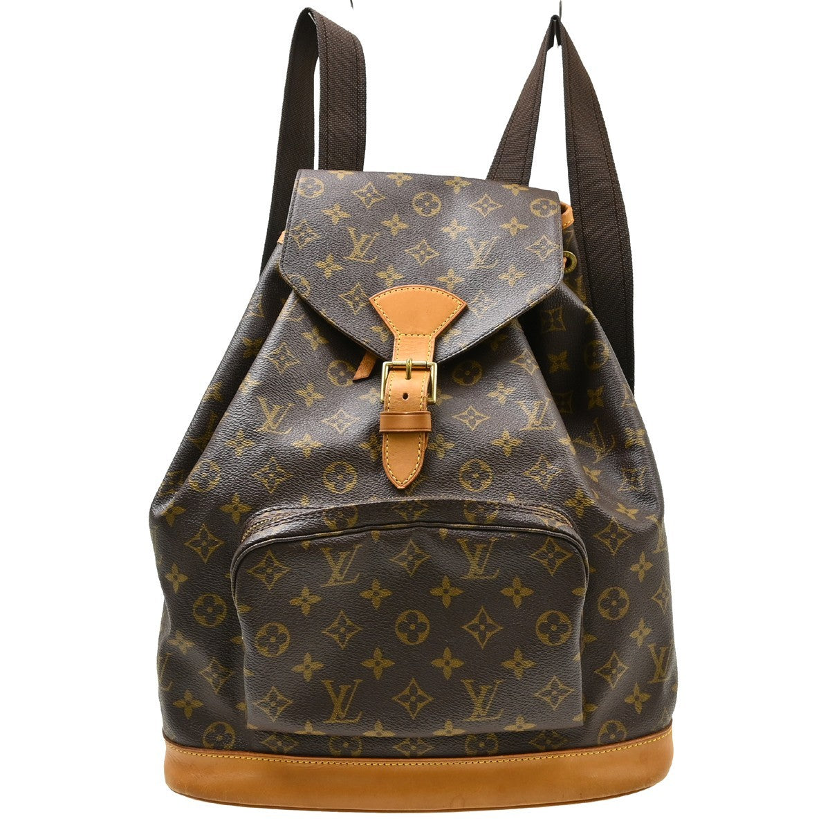 Louis Vuitton Vintage Montsouris Monogram Canvas Brown Canvas Backpack Bag (Pre-Owned)
