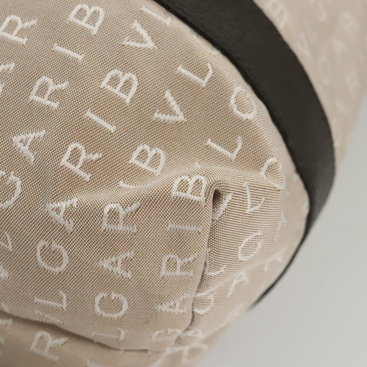 Bvlgari Logomania Canvas Beige Canvas Shoulder Bag Bag (Pre-Owned)