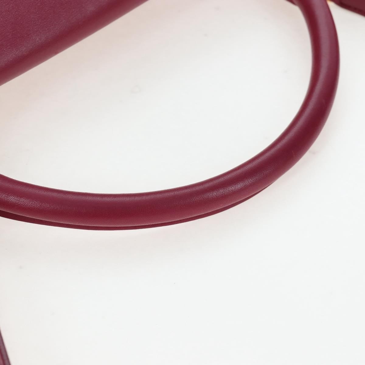 Celine Tricolor Trapeze Leather Burgundy Leather Handbag (Pre-Owned)