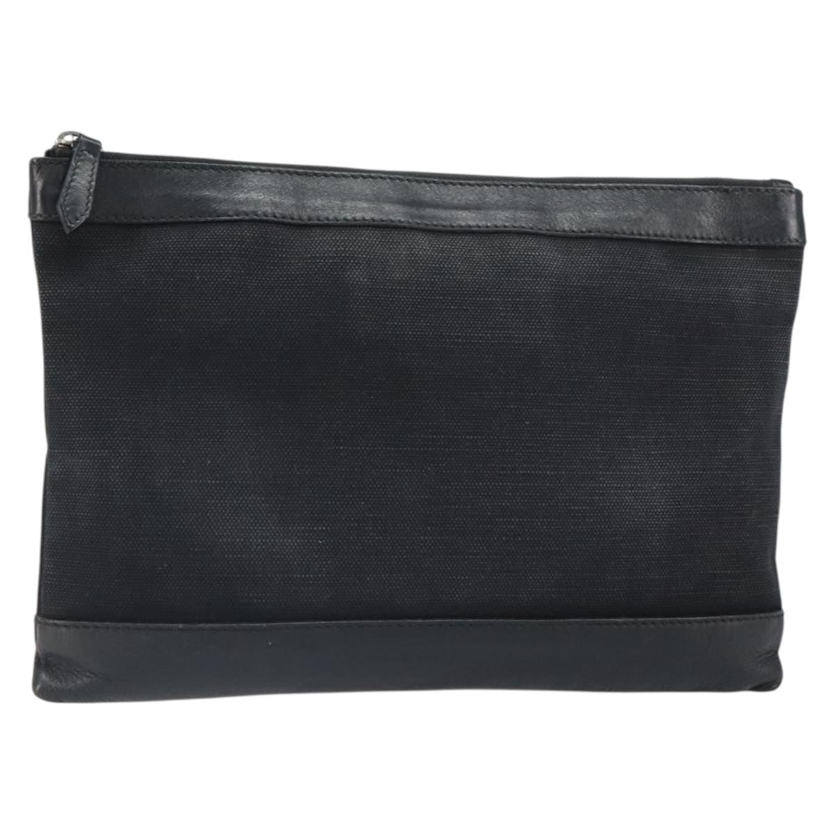 Balenciaga Navy Zip Canvas And Leather Black Canvas Clutche & Pouche Bag (Pre-Owned)