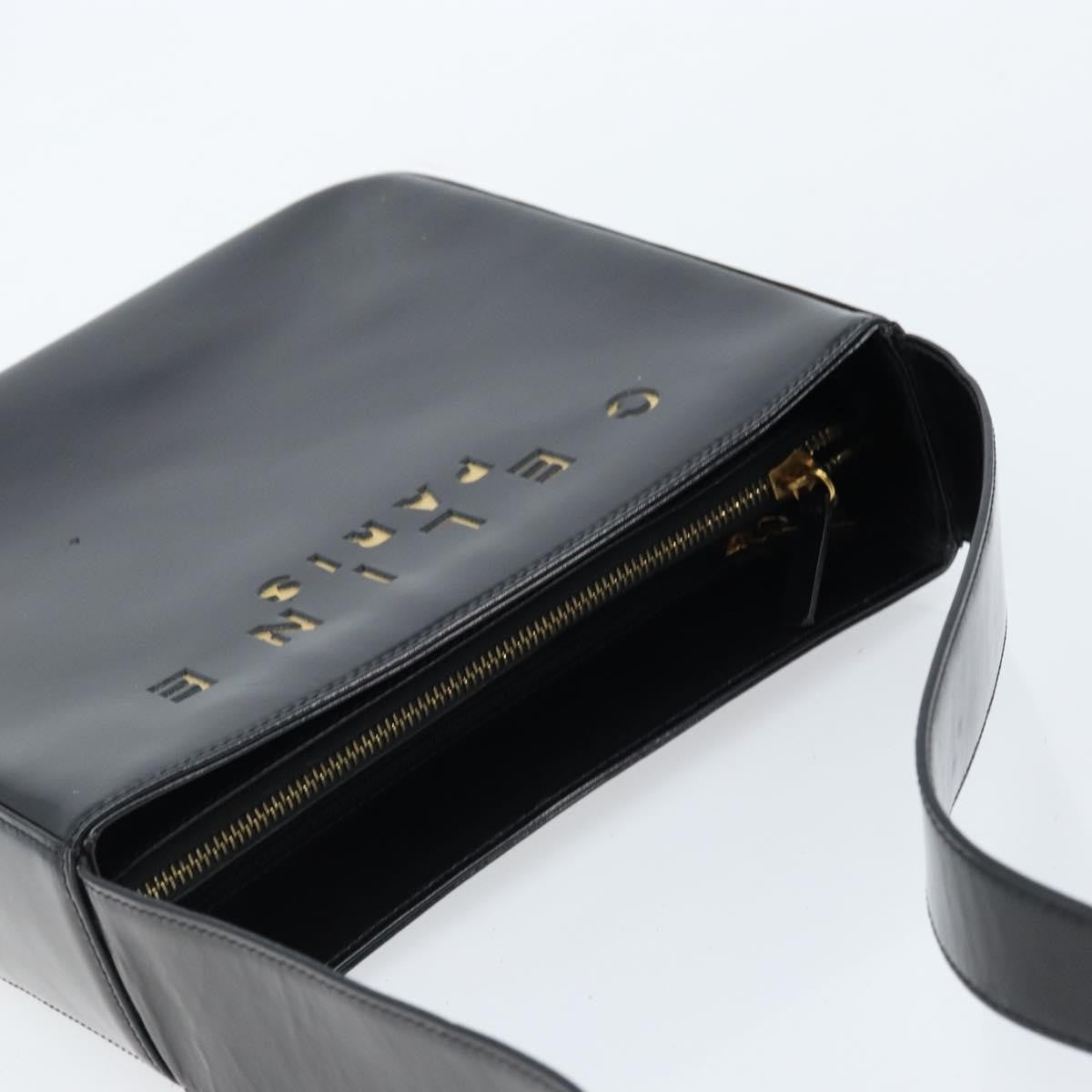Celine Vintage Leather Black Leather Shoulder Bag Bag (Pre-Owned)