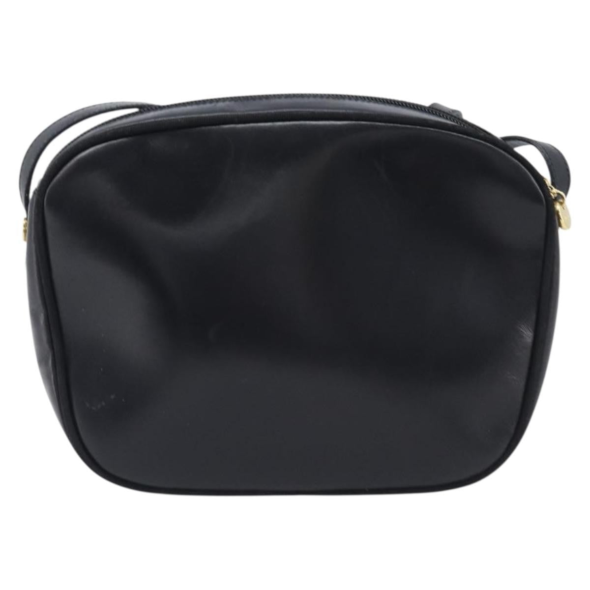 Salvatore Ferragamo Vara Bow Camera Leather Black Leather Shoulder Bag Bag (Pre-Owned)