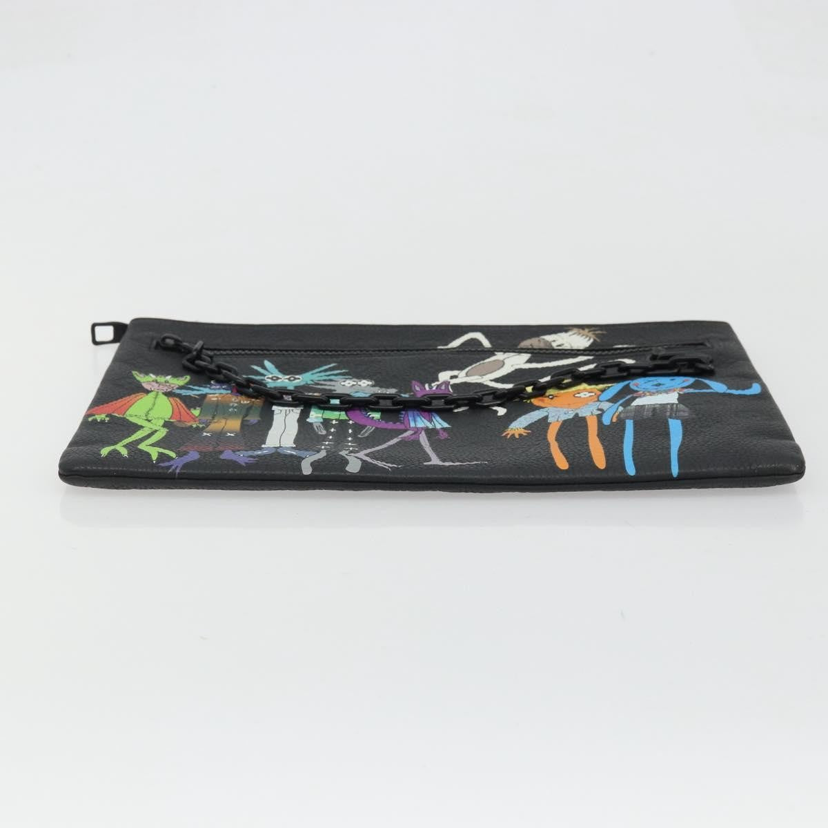 Louis Vuitton Lv Friends A4 Printed Monogram Taurillon Leather Black Canvas Clutche & Pouche Bag (Pre-Owned)