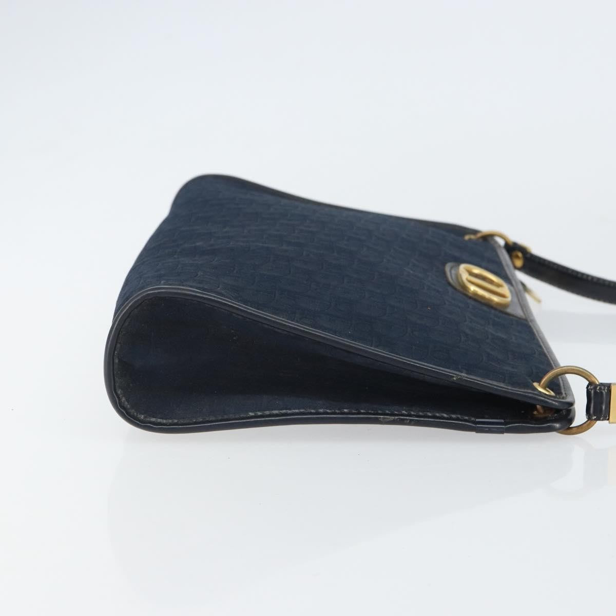 Christian Dior Vintage Cd Trotter Canvas Navy Canvas Shoulder Bag Bag (Pre-Owned)