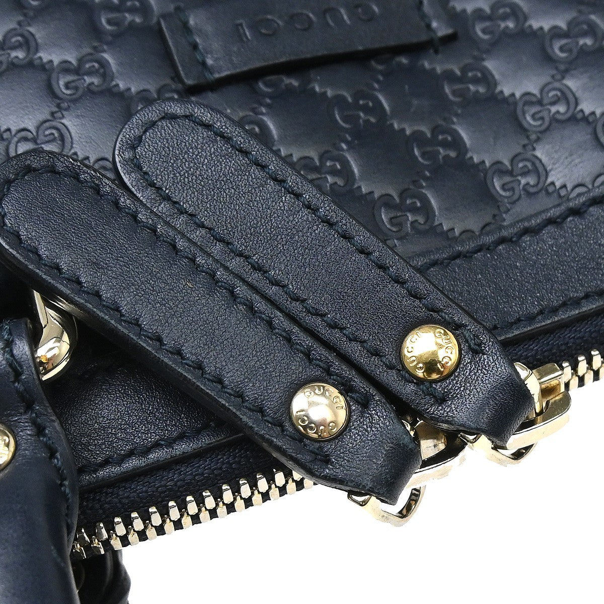 Prada Convertible Dome Satchel Tessuto With Leather Navy Leather Handbag (Pre-Owned)