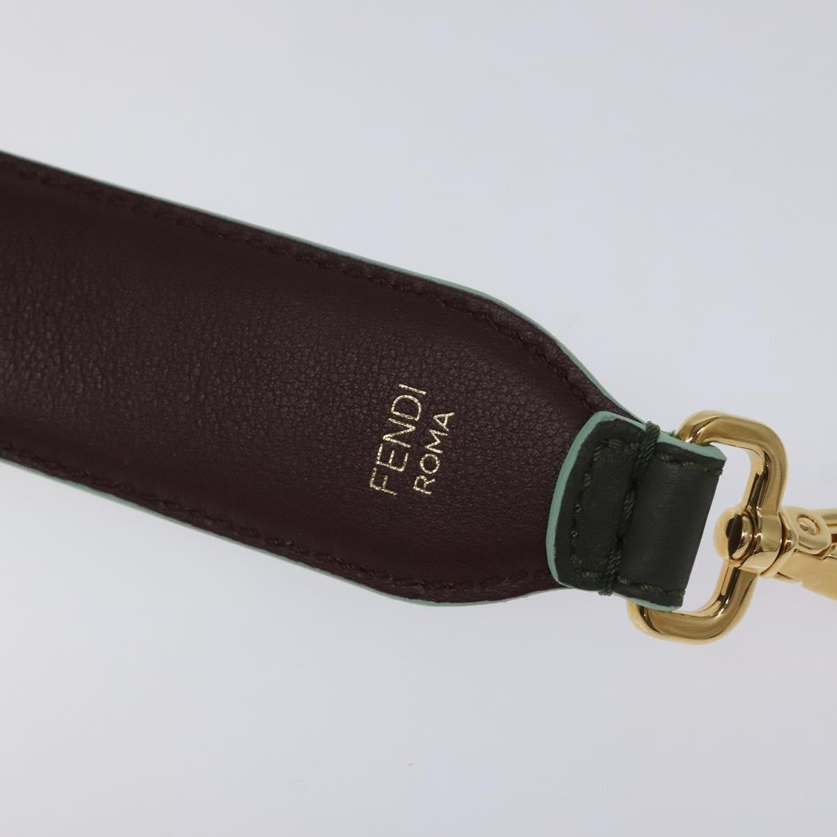 Fendi Strap You Shoulder Strap Leather Green Leather Straps Accessory (Pre-Owned)