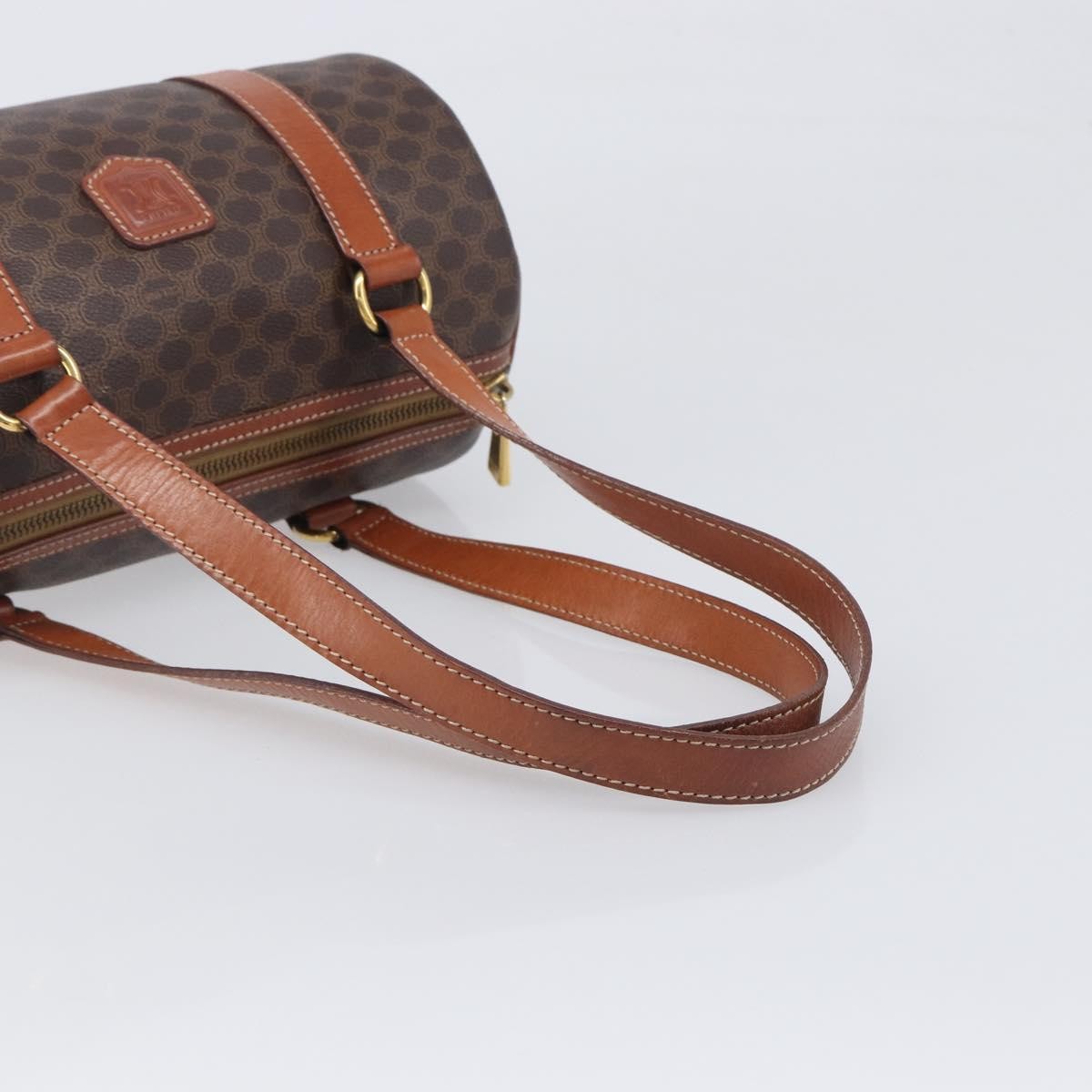 Celine Vintage Macadam Canvas And Leather Brown Pvc Handbag (Pre-Owned)