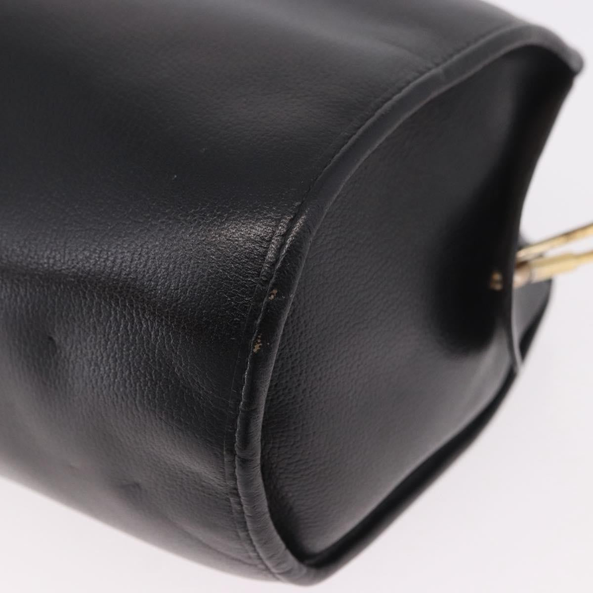 Christian Dior Vintage Leather Black Leather Shoulder Bag Bag (Pre-Owned)