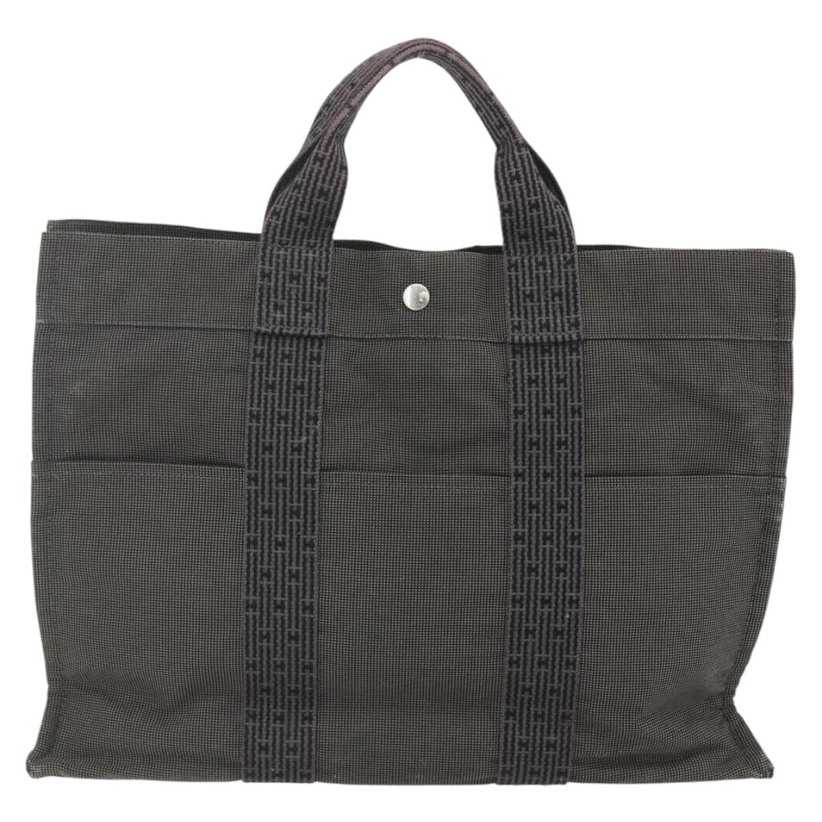 Hermes Fourre-Tout Herline Fourre-Tout Herline Gray Canvas Tote Bag Bag (Pre-Owned)