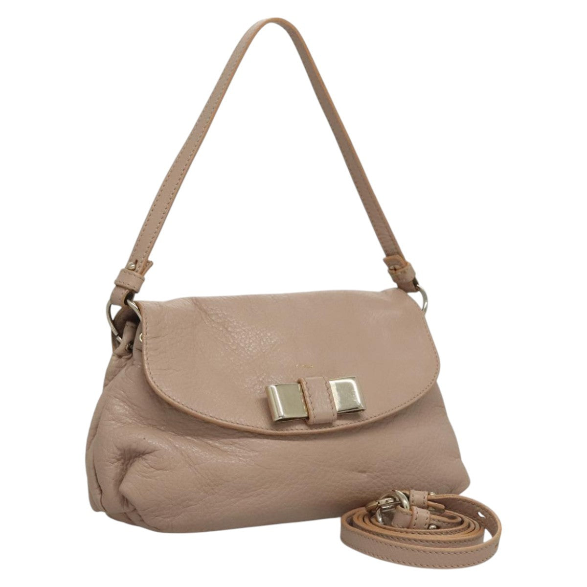 Chloe Lily Leather Pink Leather Handbag (Pre-Owned)