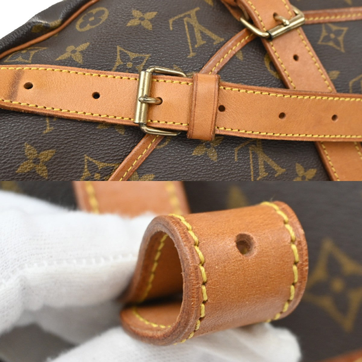 Louis Vuitton Saumur Monogram Canvas Brown Canvas Shoulder Bag Bag (Pre-Owned)