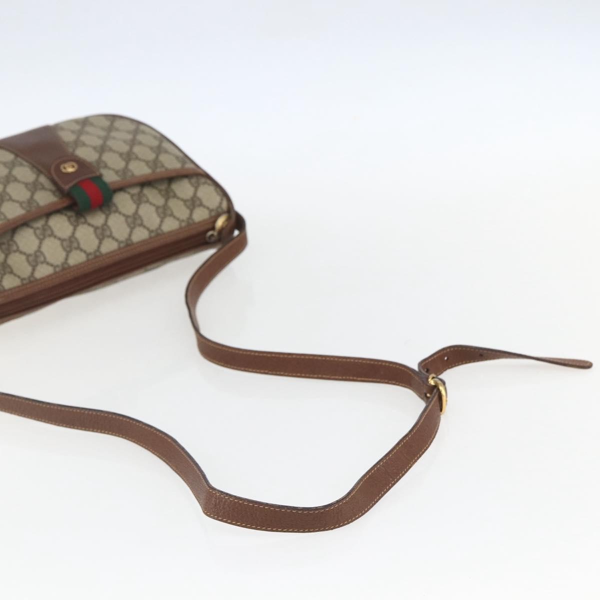 Gucci Vintage Web Gg Coated Canvas Beige Canvas Crossbody Bag Bag (Pre-Owned)
