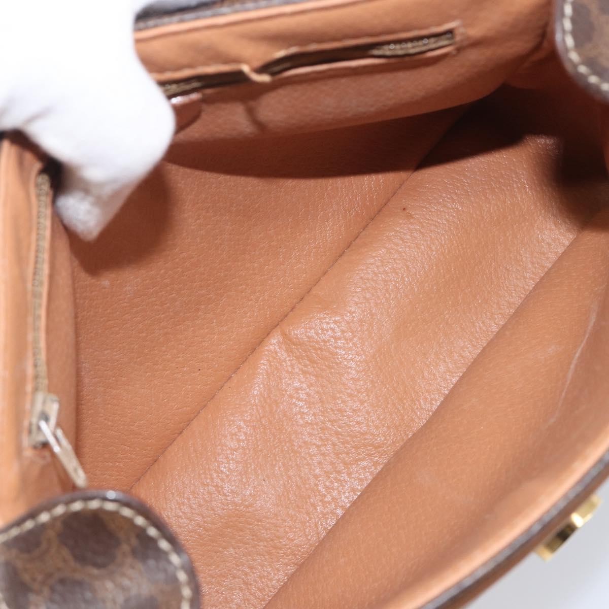 Celine Macadam Shoulder Canvas Brown Canvas Crossbody Bag Bag (Pre-Owned)