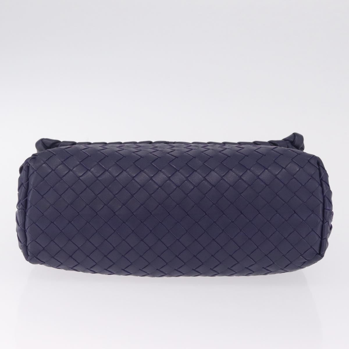 Bottega Veneta Olimpia Intrecciato Nappa Purple Leather Crossbody Bag Bag (Pre-Owned)