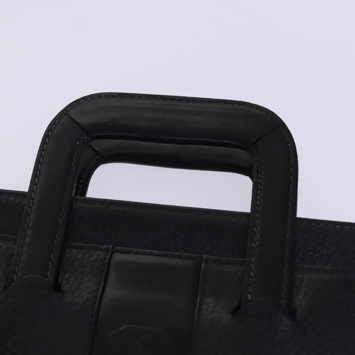 Burberry Vintage Leather Black Leather Briefcase Bag (Pre-Owned)