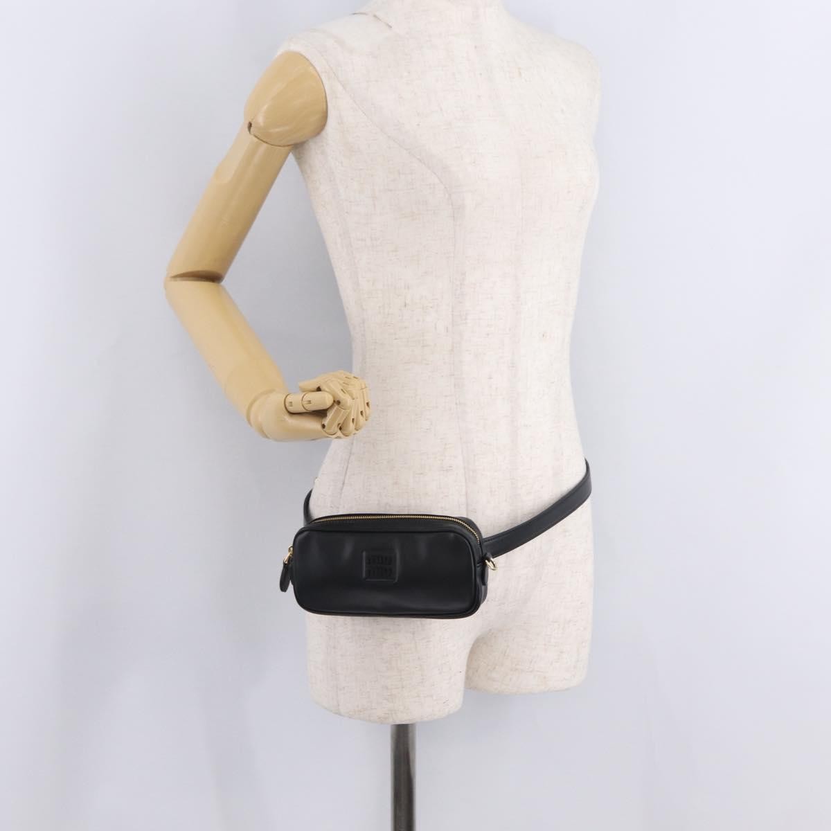 Miu Miu Arcadie Camera Leather Black Leather Handbag (Pre-Owned)