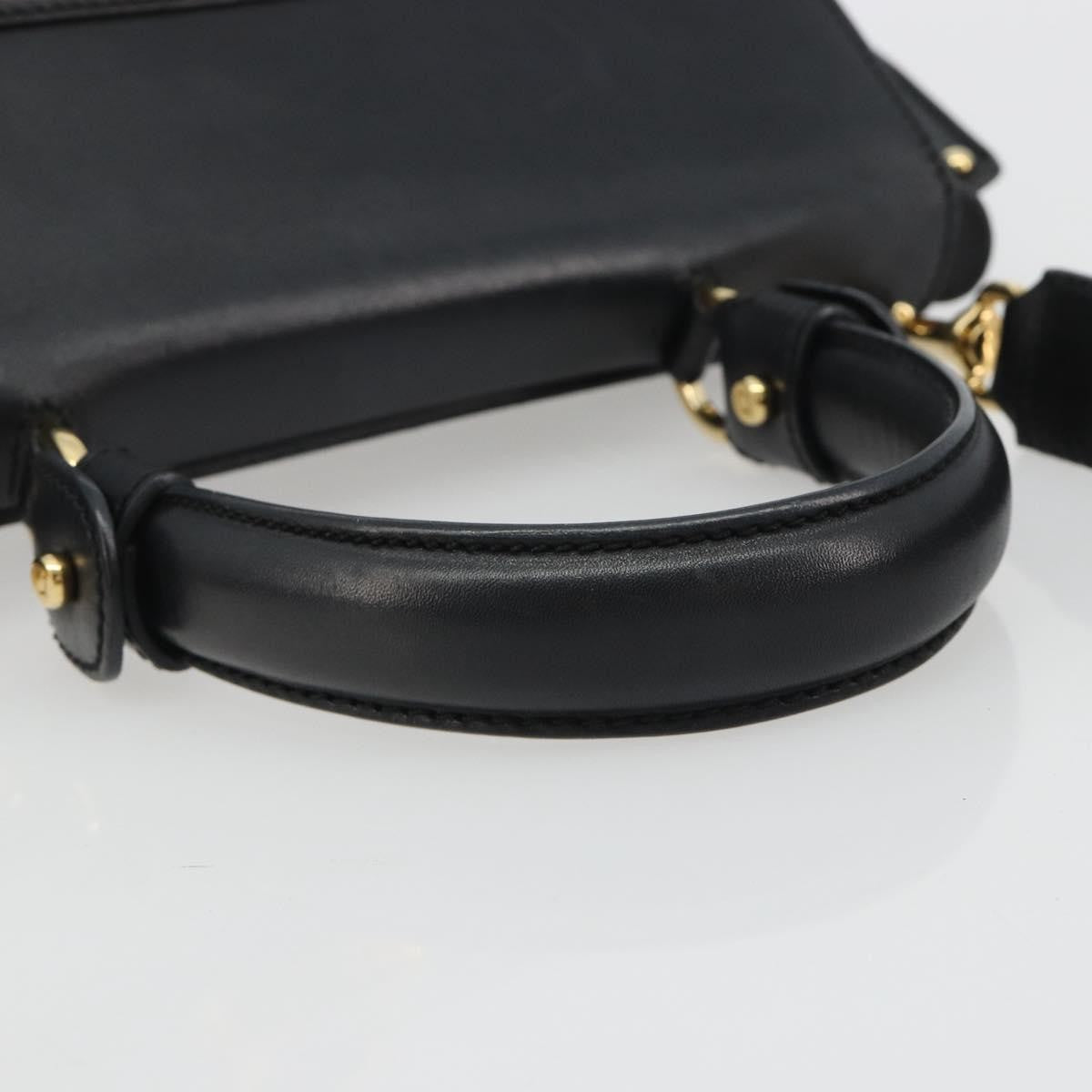 Salvatore Ferragamo Sofia Satchel Smooth Leather Black Leather Handbag (Pre-Owned)