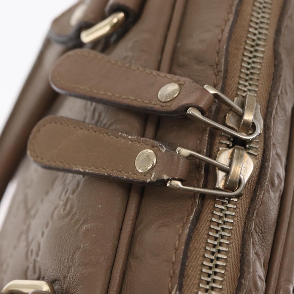 Gucci Convertible Briefcase Leather Brown Leather Briefcase Bag (Pre-Owned)