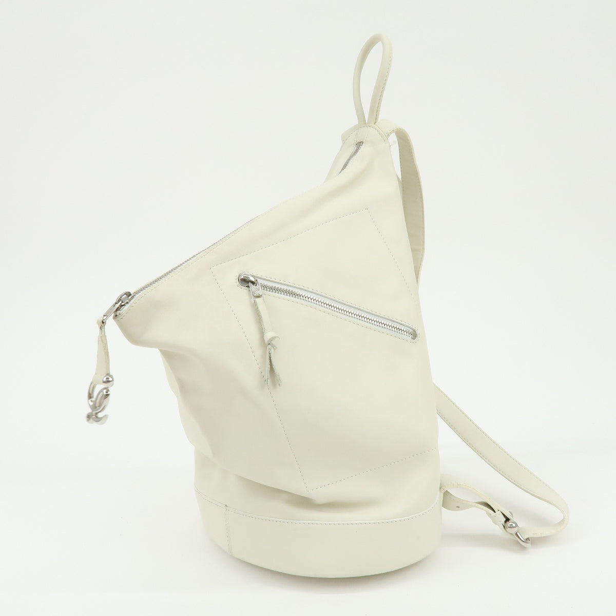 Loewe Anton Sling Leather White Leather Handbag (Pre-Owned)