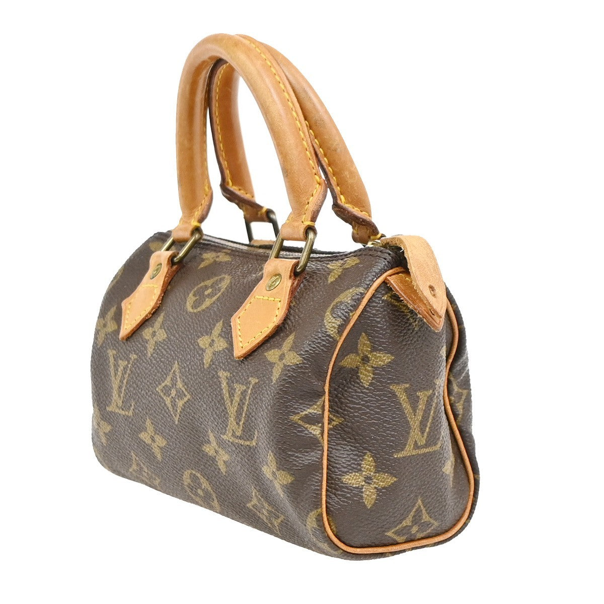 Louis Vuitton Speedy Mini Hl Monogram Canvas Brown Canvas Handbag (Pre-Owned)