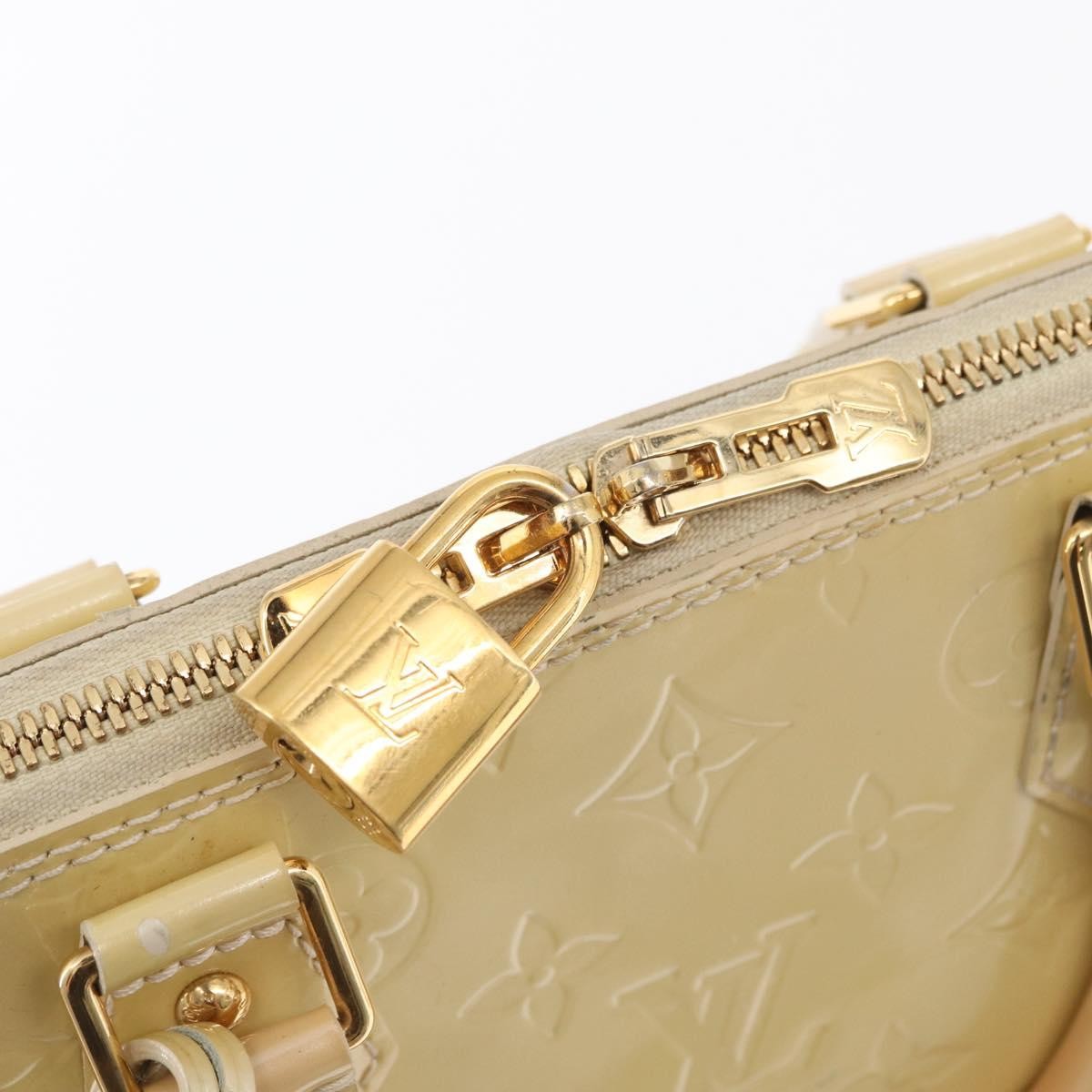 Louis Vuitton Alma Monogram Vernis Beige Patent_Leather Handbag (Pre-Owned)