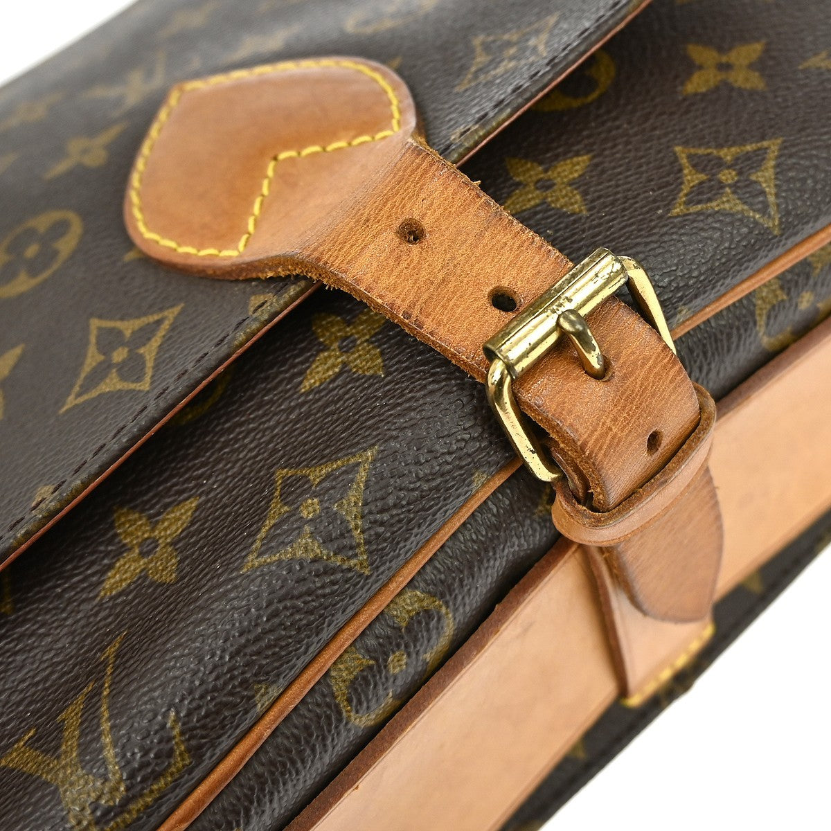 Louis Vuitton Cartouchiere Monogram Brown Canvas Shoulder Bag Bag (Pre-Owned)