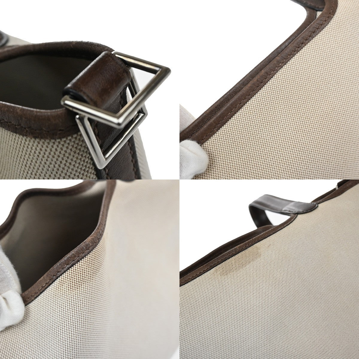 Hermes Picotin Toile And Leather Beige Canvas Bag (Pre-Owned)