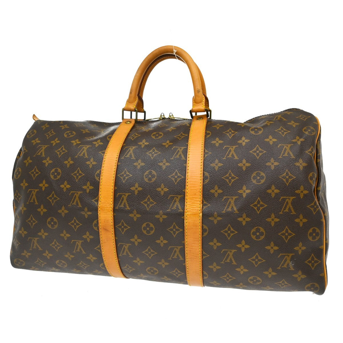 Louis Vuitton Keepall Monogram Brown Canvas Travel Bag Bag (Pre-Owned)