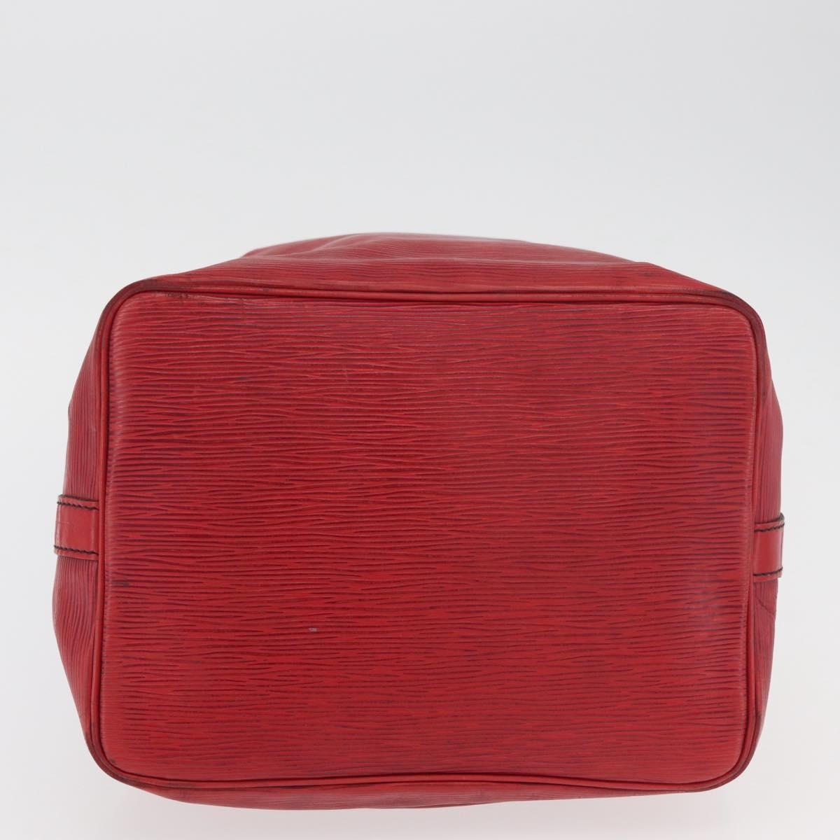 Louis Vuitton Petit Noe Monogram Canvas Red Leather Shoulder Bag Bag (Pre-Owned)