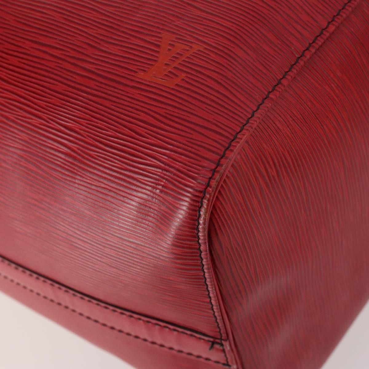 Louis Vuitton Keepall Epi Leather Red Leather Travel Bag Bag (Pre-Owned)