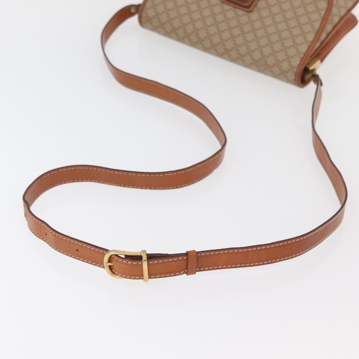 Celine Vintage Macadam Canvas And Leather Beige Canvas Shoulder Bag Bag (Pre-Owned)