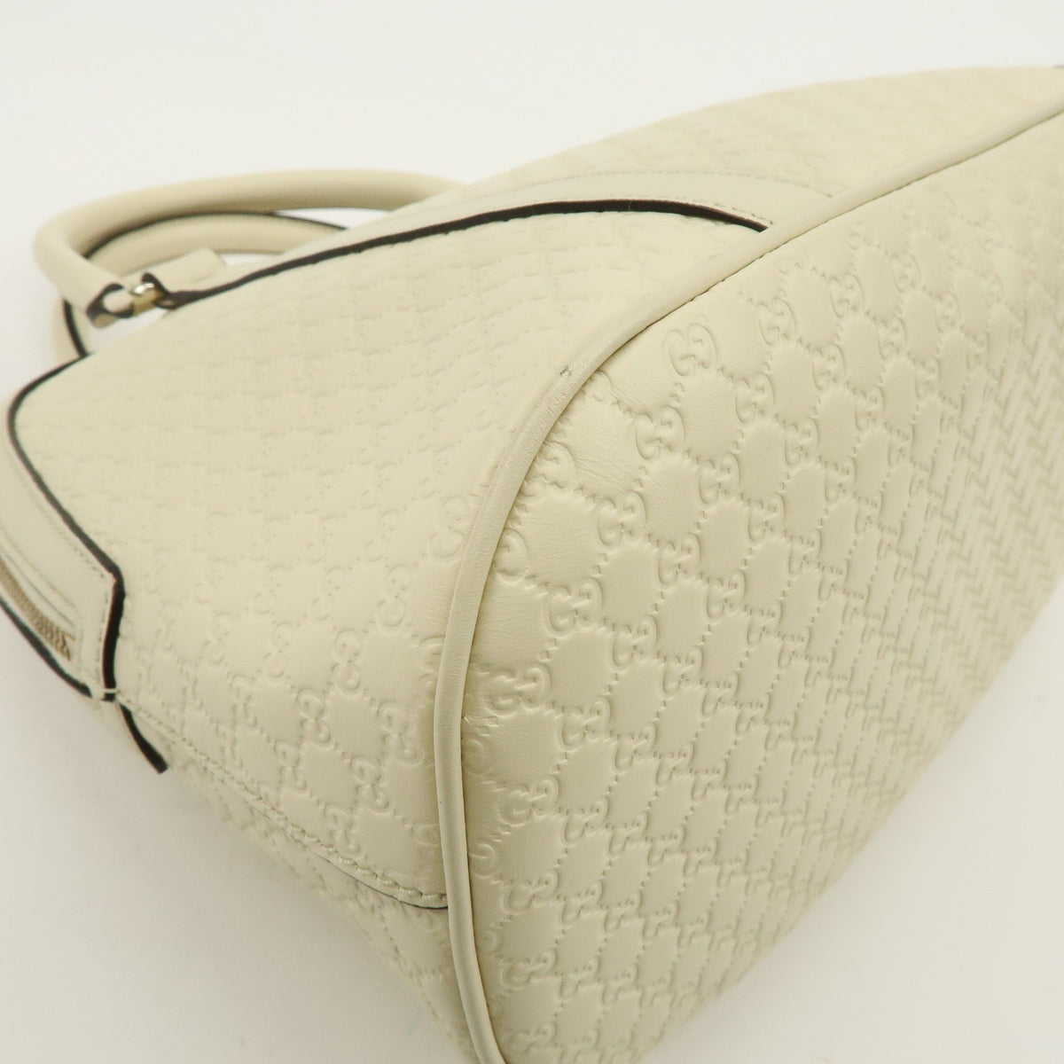 Gucci Convertible Dome Satchel Microguccissima Leather Beige Leather Handbag (Pre-Owned)