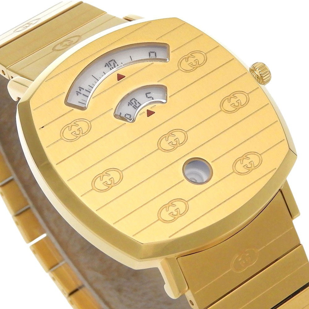 Gucci Grip Date Quartz Pvd Stainless Steel Watch (Pre-Owned)