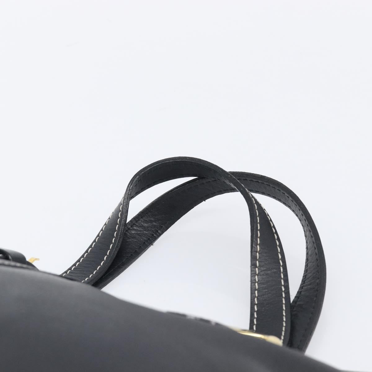 Burberry Vintage Leather Black Leather Tote Bag Bag (Pre-Owned)
