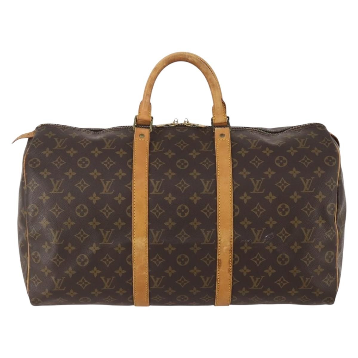 Louis Vuitton Keepall Monogram Canvas Brown Canvas Travel Bag Bag (Pre-Owned)