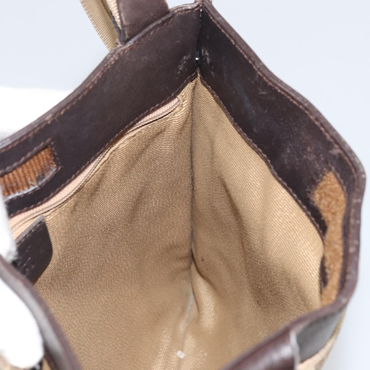 Salvatore Ferragamo Gancini Canvas Beige Canvas Shoulder Bag Bag (Pre-Owned)