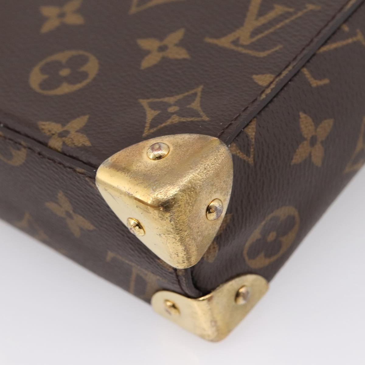 Louis Vuitton Camera Box Nm Studded Reverse Monogram Canvas Brown Canvas Handbag (Pre-Owned)