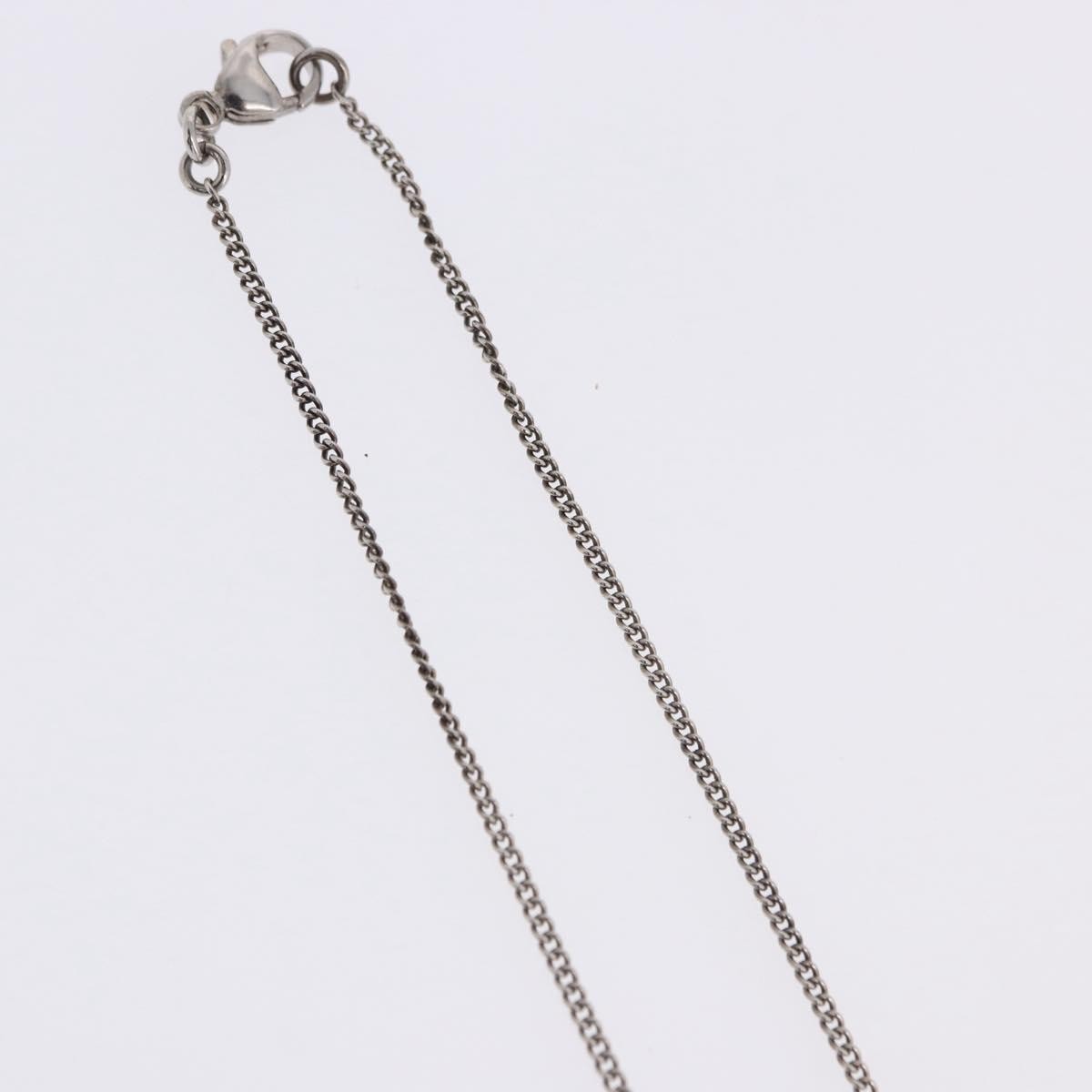 Chanel Cc Pearl Drop Pendant Metal With Faux Pearl Silver Metal Necklace Jewelry (Pre-Owned)