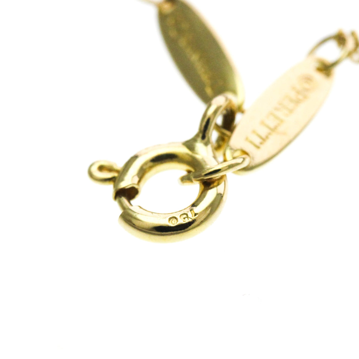 Tiffany & Co. Elsa Peretti Diamonds By The Yard Pendant 18K Rose Gold With Pear-Shaped Diamond Yellow Yellow_Gold Necklace Jewelry (Pre-Owned)