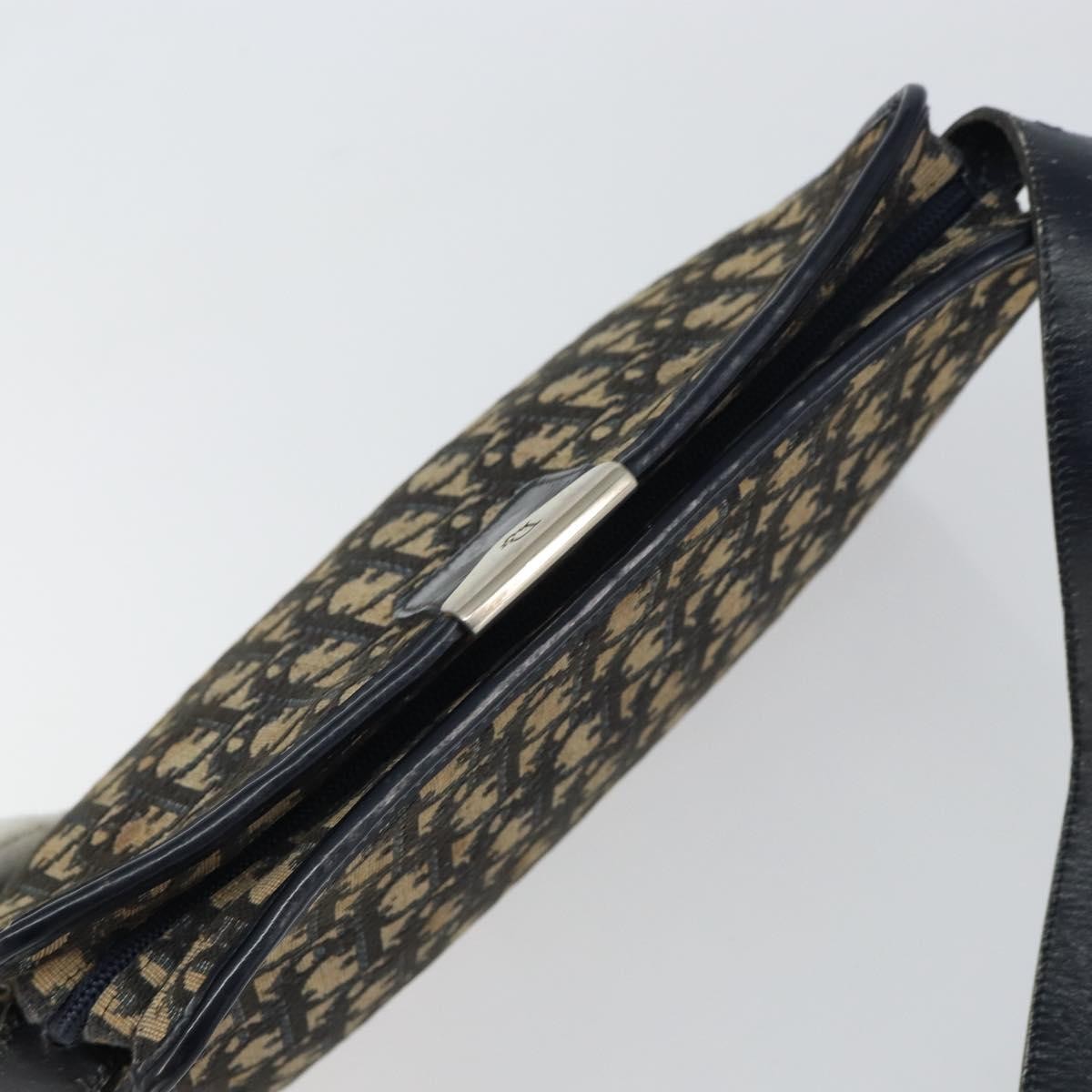 Christian Dior Vintage Trotter Canvas Navy Canvas Shoulder Bag Bag (Pre-Owned)