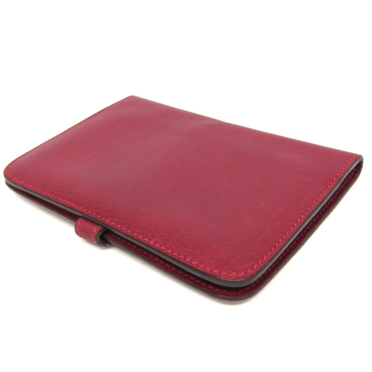 Hermes Dogon Compact Leather Red Leather Wallets Accessory (Pre-Owned)