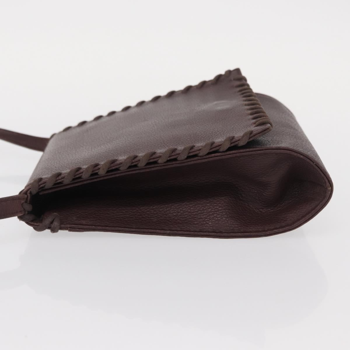 Saint Laurent Vintage Leather Purple Leather Shoulder Bag Bag (Pre-Owned)