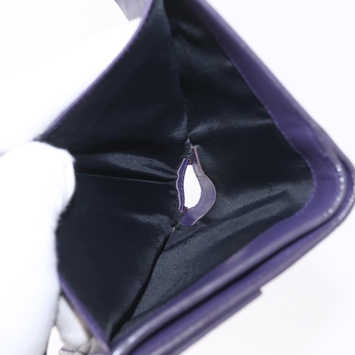 Loewe Anagram Trifold Flap Leather Purple Leather Wallets Accessory (Pre-Owned)